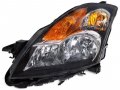 Left Driver Side Halogen Headlight Assembly With Black Bezel For 2007 Nissan Altima