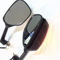 Httmt Mt337- New Aftermarket Mirrors For Suzuki Gsxr 600 750 2009 2010 2011 2012 1000 Black With Yellow Turn Signal Light