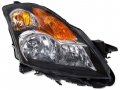 Right Passenger Side Halogen Headlight Assembly With Black Bezel For 2007 Nissan Altima