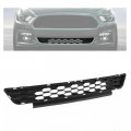 Kuafu Lower Radiator Front Grille Grill Compatible With 2015-2017 Ford Mustang Replacement For Fr3z-17k945-ba Black Abs Plastic