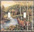 Snazzyswitch Deer Creek Decorative Light Switch Cover Double Toggle Wall Plate