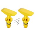 2pcs Car Oil Dipstick Pull Handle Aluminum Alloy 5mm Ford For Mustang Gt V8 Gt500 1999-2011 Gold Tone