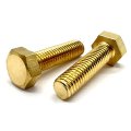 50 Pieces 1 4-20x7 8 Brass Hex Tap Bolts Full Thread