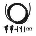 Universal Car Windshield Wiper Washer Squirter Nozzle Spray Jet Kit With Fluid Hose And Connectors For 2009 2010 Dodge Ram 3500