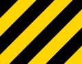 Stickertalk Yellow And Black Warning Stripes Vinyl Sticker 9 Inches By 7