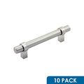 10 Pack Rok Hardware Contemporary Euro Loop Style Solid Metal Pull Handle 3-3 4 96 Mm Center To 5-3 8 Overall Length Brushed