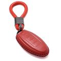 Vitodeco Leather Smart Key Fob Case For Nissan Versa Sentra Altima Maxima Rogue 2007-2022 5 Buttons Red