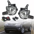 Fog Lights Assembly With Bulbs Switch And Wiring Kit For 2013 2015 R-a-v-4 To2593130 To2592130 2 Pack Halogen Bumper Clear Lens