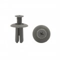 30pcs 8mm Gray Car Plastic Push Type Rivet Retainer Fastener Bumper Pin Clips