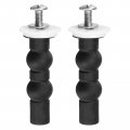Uxcell 2 Set M6 Toilet Seat Hinges Screws Expanding Rubber Bolt Top Nuts For Mounting Replacement Parts Kit Washer Dia 28mm 1