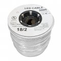500 Ft Premium 18awg Low Voltage Pure Copper Led Cable 2 Conductor White Sleeve In-wall Speaker Wire Ul Class