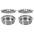2 Pcs Kitchen Sink Strainer Stoppers With Handle And Lid Universal Drain Filter Kit Stainless Steel Cover Plug For Bathroom