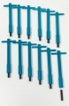 Muscle Car Blue Anodized Aluminum Valve Cover T-bar Set Of 12