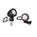 Super Bright Offroad 2 Round Led Fog Light Pods For Motorcycle 6000k Cool-white Long Range Spot Beam Rugged Die-cast Aluminum