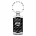 Ipick Image For Jeep Gladiator Real Black Carbon Fiber Chrome Metal Case Key Chain Keychains Official Licensed