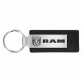 Au-tomotive Gold Leather Keychain For Dodge Ram Black