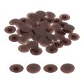 40pcs Screw Cap Covers 17mm Waterproof Plastic Decorative Caps For Phillips Cam Lock Nuts Self-tapping Screws Light Coffee