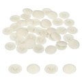 40pcs Screw Cap Covers 12mm Waterproof Plastic Decorative Caps For Phillips Cam Lock Nuts Self-tapping Screws Pearl White