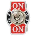 E Support Car Univeral Heavy Duty 20a 125v Dpdt 6p On Off Rocker Toggle Switch Metal Waterproof Boot Cap 12mm Pack Of 5