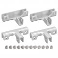 Uxcell Glass Fixing Clip 4pcs For 4-8mm Aluminum Alloy T-shaped Clamp Support Bracket Display Cabinet Fish Tank