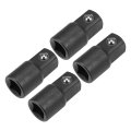 4pcs 3 8 Drive F X 1 2 M Socket Reducer Adapters Female To Male Cr-v Steel Black