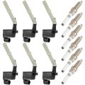 Fits 2012-2016 For Mercedes-benz E350 5l 2012-2015 Ml350 3 V6 Ignition Coil Packs 4-pins Uf806 Ngk95875 6 Coils With 6 Iridium