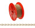Campbell Double Jack Chain On Reel Brass Glo Finish 16 Trade 0 06 Diameter 200 Length 11 Lbs Load Capacity