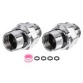 2 Pcs Shower Head Swivel Adapter Solid Brass Adjustable Arm Extension Connector Universal Component With Ptfe Tape And Gasket