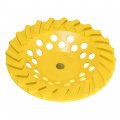 7 Inch Diamond Cup Grinding Wheel 24-segments Heavy Duty Turbo Row Disc Segments 5 8-11 Arbor For Angle Grinder Polishing And