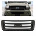 Front Grille Grill For 2007-2014d Expedition Replacement For 7l1z-8200-cptm Fo1200496 Bumper Upper Hood -dark Gray